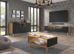 Luxi Coffee Table 90cm - Oak Artisan 90cm - thumbnail 4