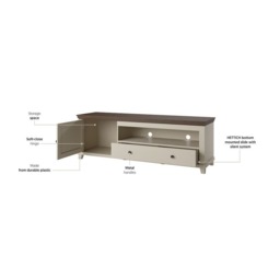 Evora 40 TV Cabinet 181cm - Oak Lefkas 181cm - thumbnail 8