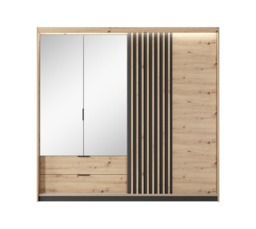 Tally Hinged Door Wardrobe 220cm - Oak Artisan 220cm - thumbnail 4