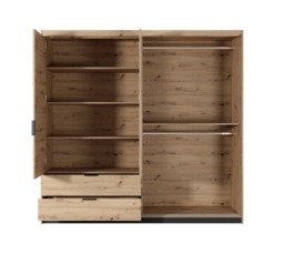 Tally Hinged Door Wardrobe 220cm - Oak Artisan 220cm - thumbnail 5