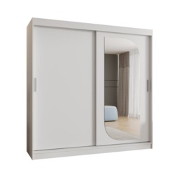 Lucy Sliding Door Wardrobe 200cm - Black 200cm - thumbnail 3