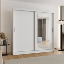 Lucy Sliding Door Wardrobe 200cm - Black 200cm - thumbnail 2