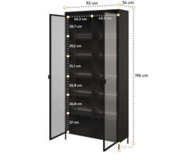 Trend TR-07 Tall Display Cabinet 92cm - White Matt 92cm - thumbnail 8