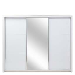 Siena 12 Sliding Door Wardrobe 258cm with LED - White Gloss 258cm - thumbnail 3