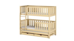 Lea Bunk Bed with Trundle and Storage - Pine Foam Mattresses