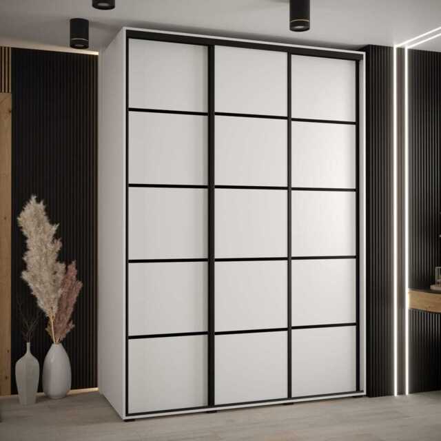 Cannes IV Sliding Door Wardrobe 170cm - White 170cm - image 1