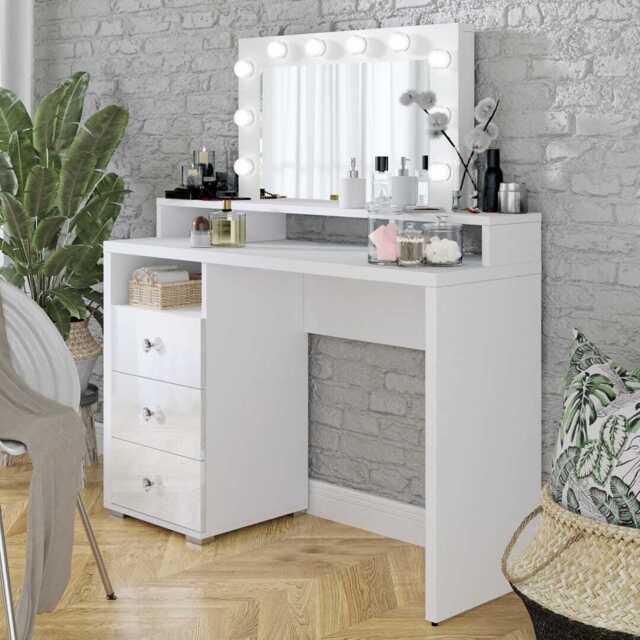 Diva 49 Dressing Table 120cm - White 120cm - image 1