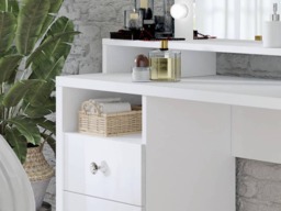 Diva 49 Dressing Table 120cm - White 120cm - thumbnail 6