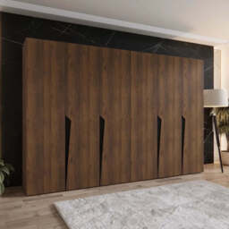 Piano I Hinged Door Wardrobe 300cm - Oak Walnut 300cm