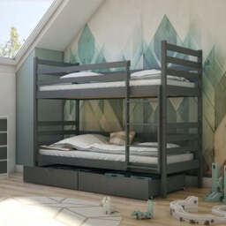Wooden Bunk Bed Nemo with Storage - White Matt Without Mattresses - thumbnail 8