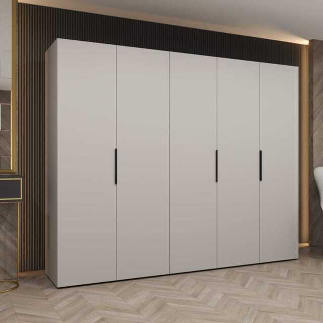 Marbella I Hinged Door Wardrobe 250cm - Cashmere 250cm - image 1