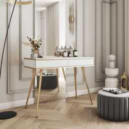 Oro Dressing Table 102cm - White 102cm