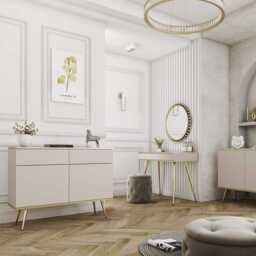 Oro Dressing Table 102cm - White 102cm - thumbnail 5