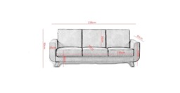 Aramis Sofa Bed - 228cm 85cm - thumbnail 4