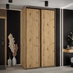 Cannes I Sliding Door Wardrobe 140cm - Oak Artisan 140cm - thumbnail 1