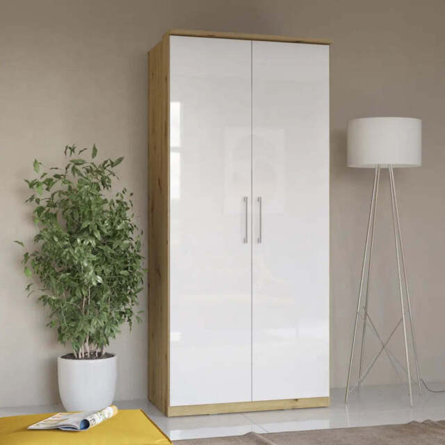 Optima 18 Hinged Wardrobe 90cm - Oak Artisan 90cm
