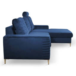 Corner Sofa Bed Collin - Grey 252cm Left - thumbnail 3