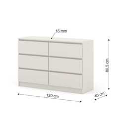 Maja Chest Of Drawers 120cm - Cashmere 120cm - thumbnail 4