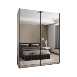 Trosa II Sliding Door Wardrobe 200cm - Black 200cm - thumbnail 8