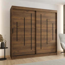 Rubino Y Sliding Door Wardrobe 200cm - Cashmere 200cm - thumbnail 2