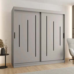 Rubino Y Sliding Door Wardrobe 200cm - Cashmere 200cm - thumbnail 1