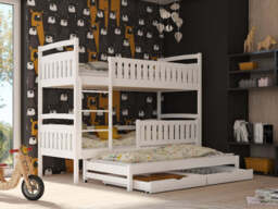 Blanka Bunk Bed with Trundle and Storage - Milk Chocolate Foam Mattresses - thumbnail 6