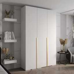 Inova I Hinged Door Wardrobe 150cm - White 150cm