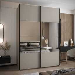 Trosa IV Sliding Door Wardrobe 170cm - Black 170cm - thumbnail 2