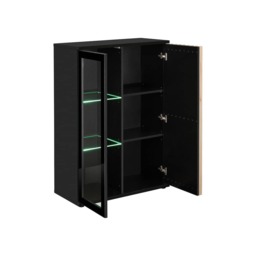 Cameron Display Cabinet 80cm - Black 80cm - thumbnail 2