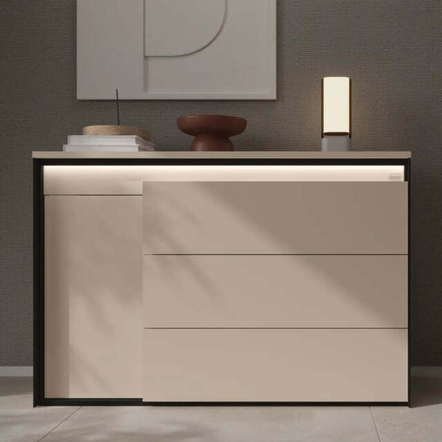 Zaya ZY-23 Sideboard Cabinet 131cm - Beige 131cm - image 1
