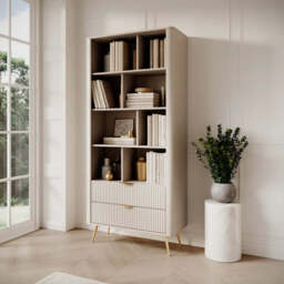 Lante Bookcase 88cm - Beige 88cm