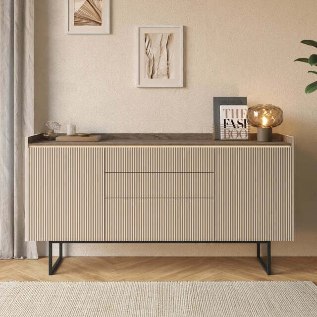 Lago LG-03 Sideboard Cabinet 166cm - Beige 166cm - image 1