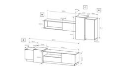 "Stockholm Entertainment Unit For TVs Up To 58"" - White 220cm" - thumbnail 6