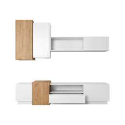 "Stockholm Entertainment Unit For TVs Up To 58"" - White 220cm" - thumbnail 3
