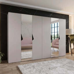 Sandi II Hinged Door Wardrobe 300cm - Black 300cm - thumbnail 2
