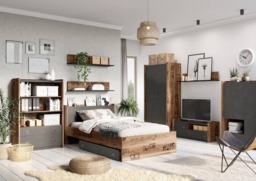 Fargo 05 Bookcase 90cm - Raw Steel 90cm - thumbnail 7