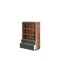 Fargo 05 Bookcase 90cm - Raw Steel 90cm - thumbnail 2