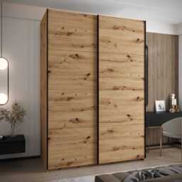 Trosa I Sliding Door Wardrobe 170cm - White 170cm - thumbnail 4
