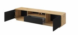 Aston 40 TV Cabinet 200cm - Black 200cm - thumbnail 3