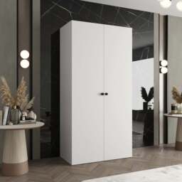 Parma I Hinged Door Wardrobe 100cm - Black 100cm - thumbnail 8