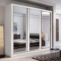 Arti 2 - 3 Sliding Door Wardrobe 250cm - White Matt 250cm