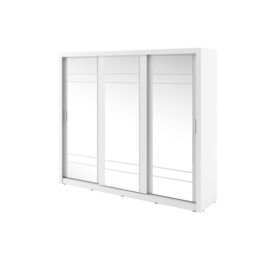 Arti 2 - 3 Sliding Door Wardrobe 250cm - White Matt 250cm - thumbnail 2