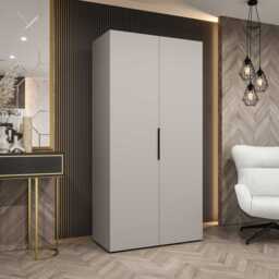Marbella I Hinged Door Wardrobe 100cm - Black 100cm - thumbnail 2