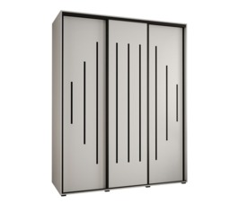 Cannes XII Sliding Door Wardrobe 200cm - Black 200cm - thumbnail 6