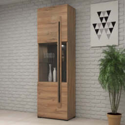 Tulsa 05 Display Cabinet 60cm - White Gloss 60cm - thumbnail 5