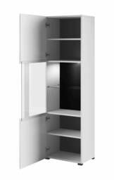 Tulsa 05 Display Cabinet 60cm - White Gloss 60cm - thumbnail 3