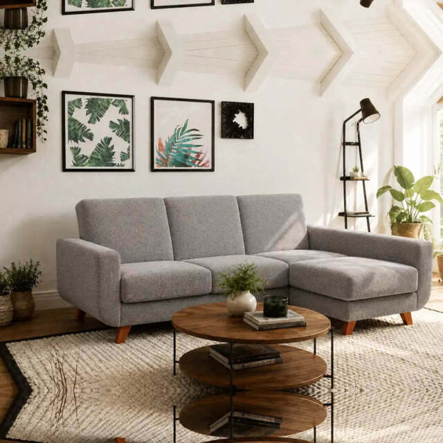 Corner Sofa Bed Aramis - Grey 228cm Right - image 1