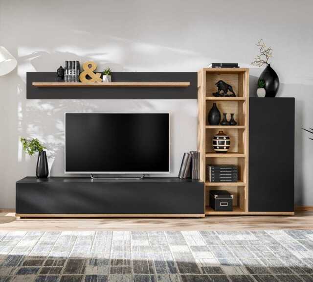 "Silk III Entertainment Unit For TVs Up To 55"" - Black 240cm" - image 1