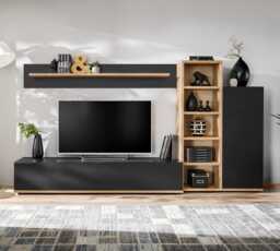 "Silk III Entertainment Unit For TVs Up To 55"" - Black 240cm"