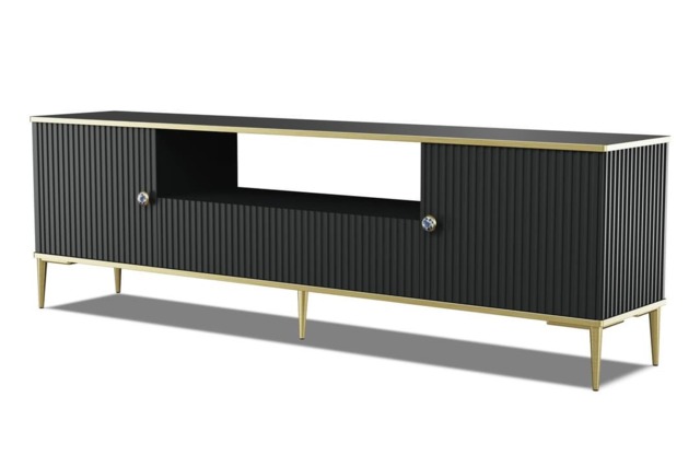 Petra TV Cabinet 180cm - Black 180cm - image 1